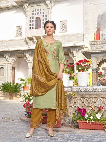 New Designer Pista Party wear Look Kurta Sets