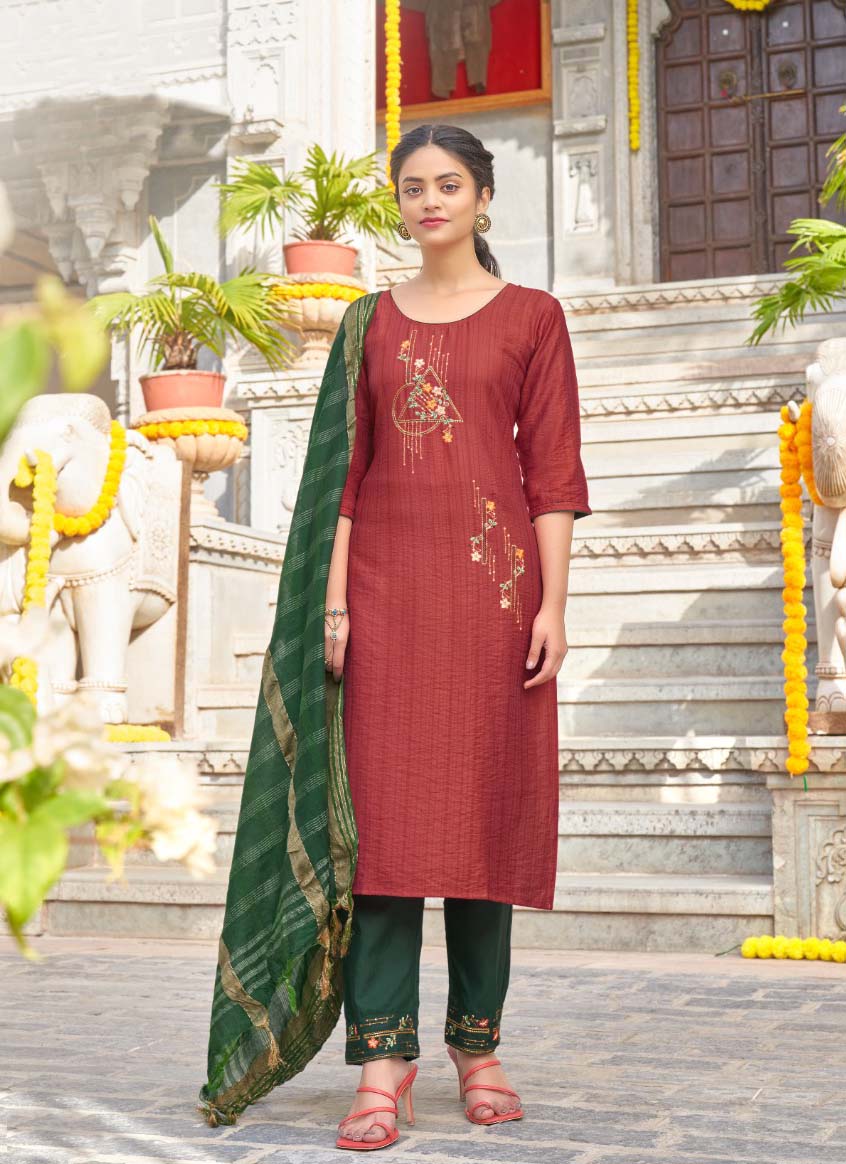 New Designer Brown Party wear Look Kurta Sets