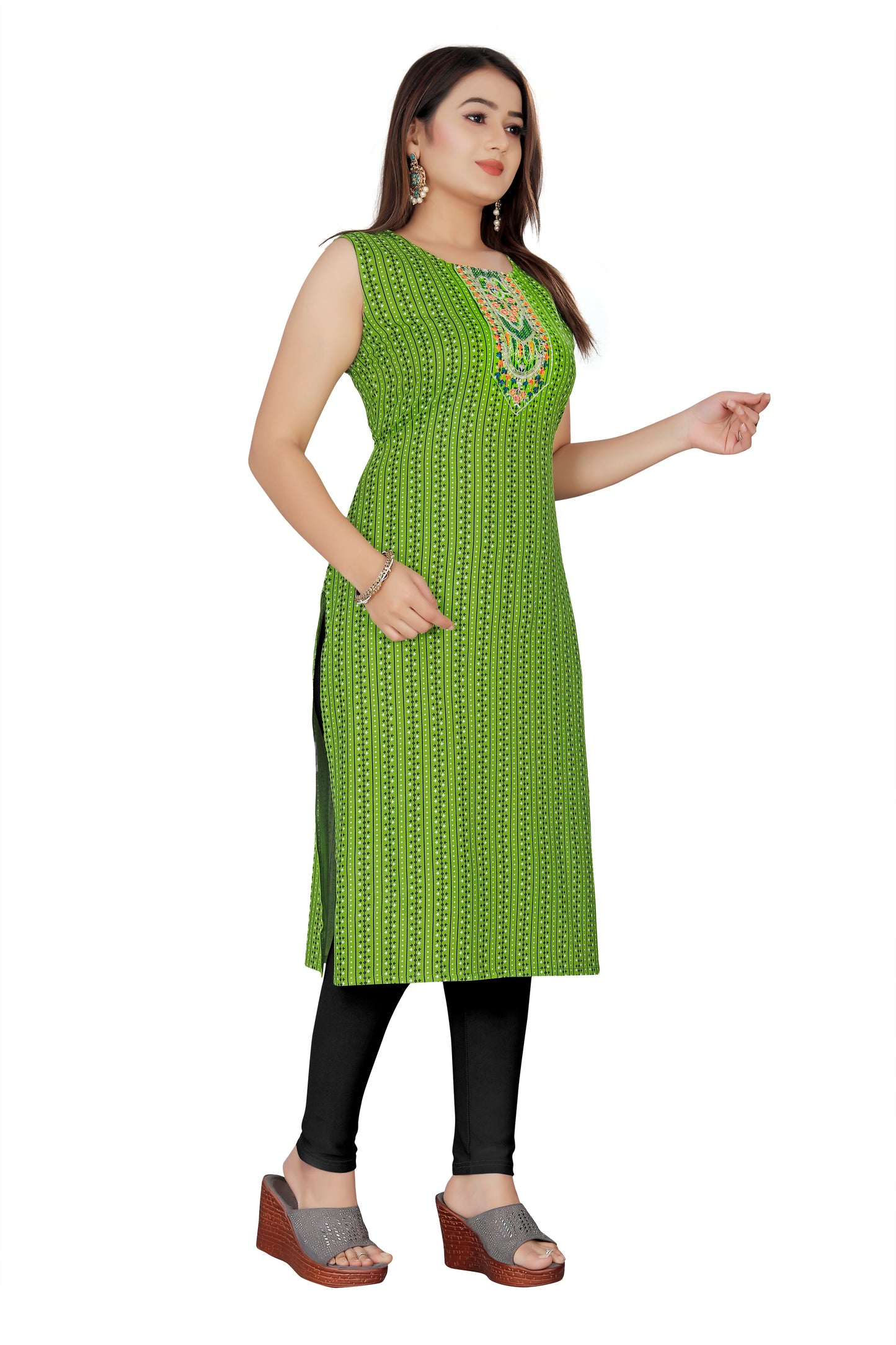 Green Cotton Kurti