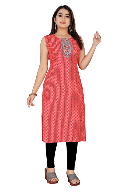 Red Cotton Kurti