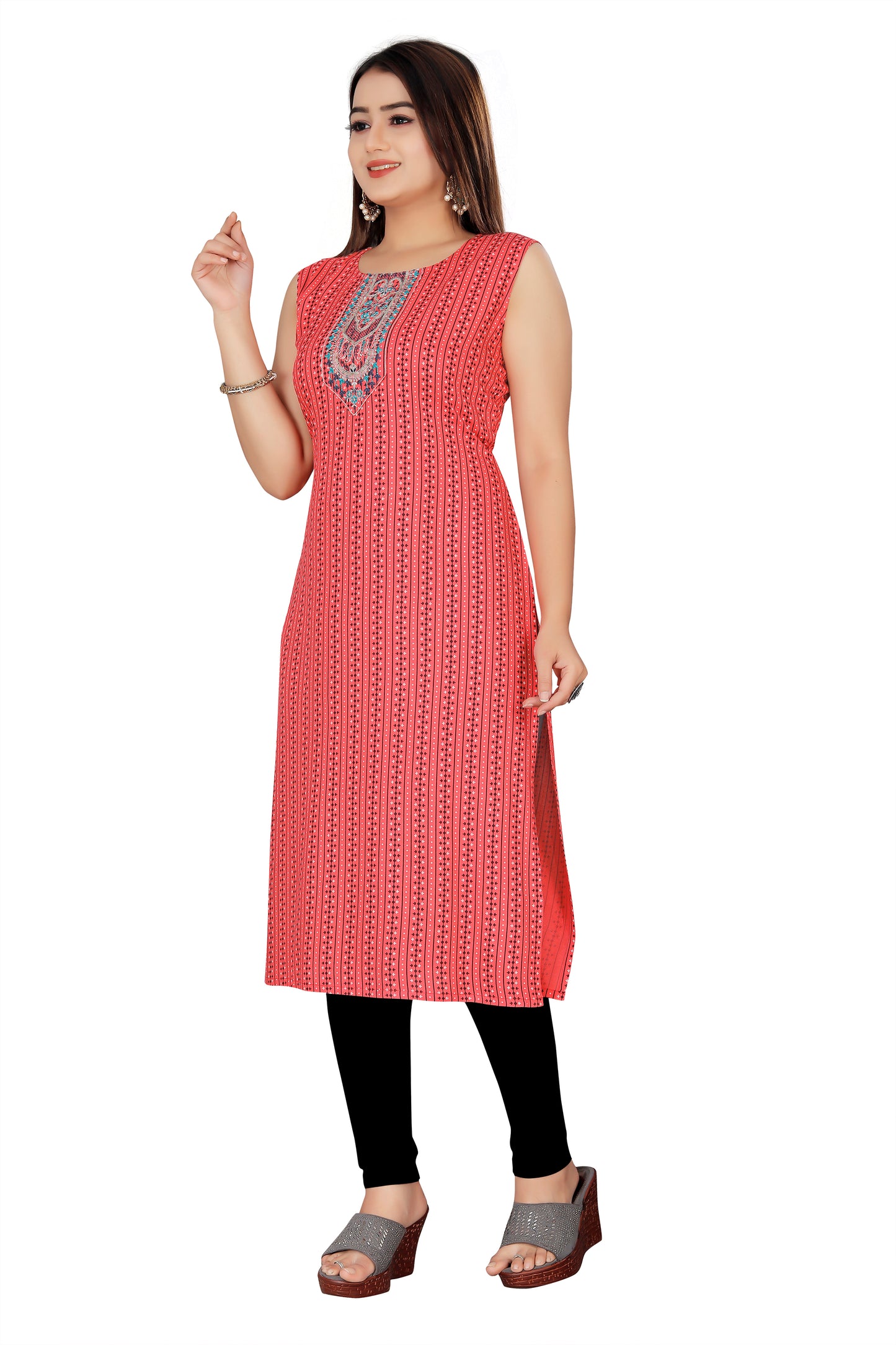 Red Cotton Kurti